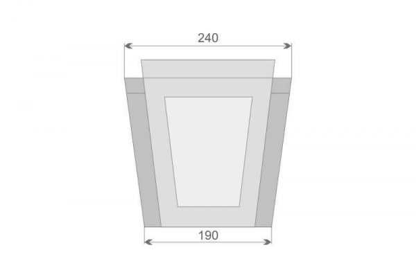 Zwornik styropianowy dekoracyjny ZE3A z podkładką